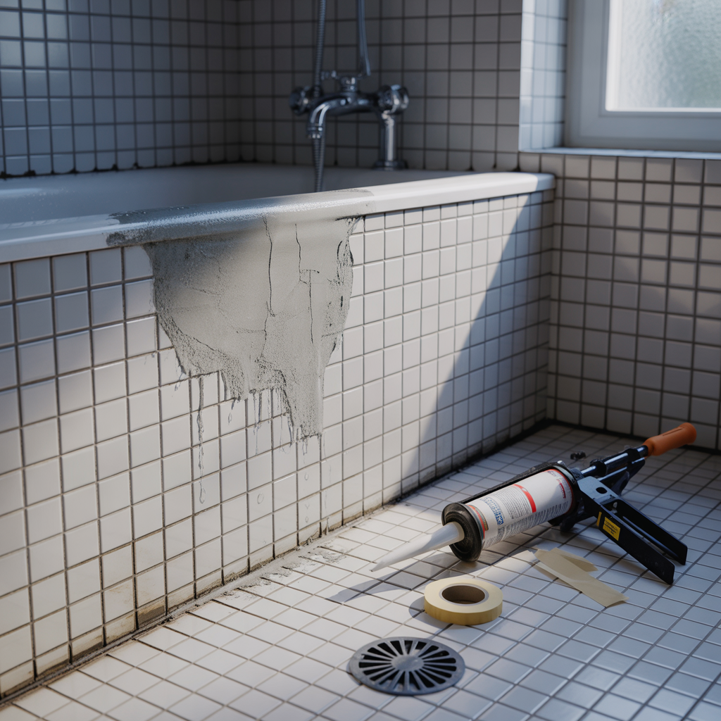 lackande fog runt badkar felsokning och tatning