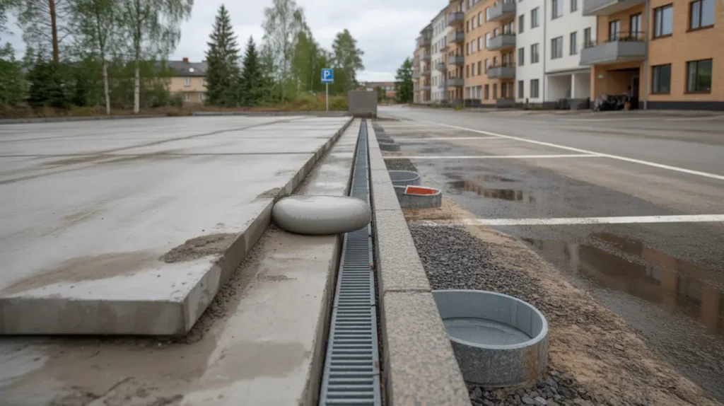 r relsefogning i parkeringsd ck vid flerbostadshus i majorna g teborg